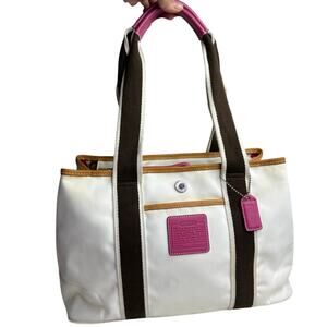 Vintage COACH y2k Hampton Nylon Tote